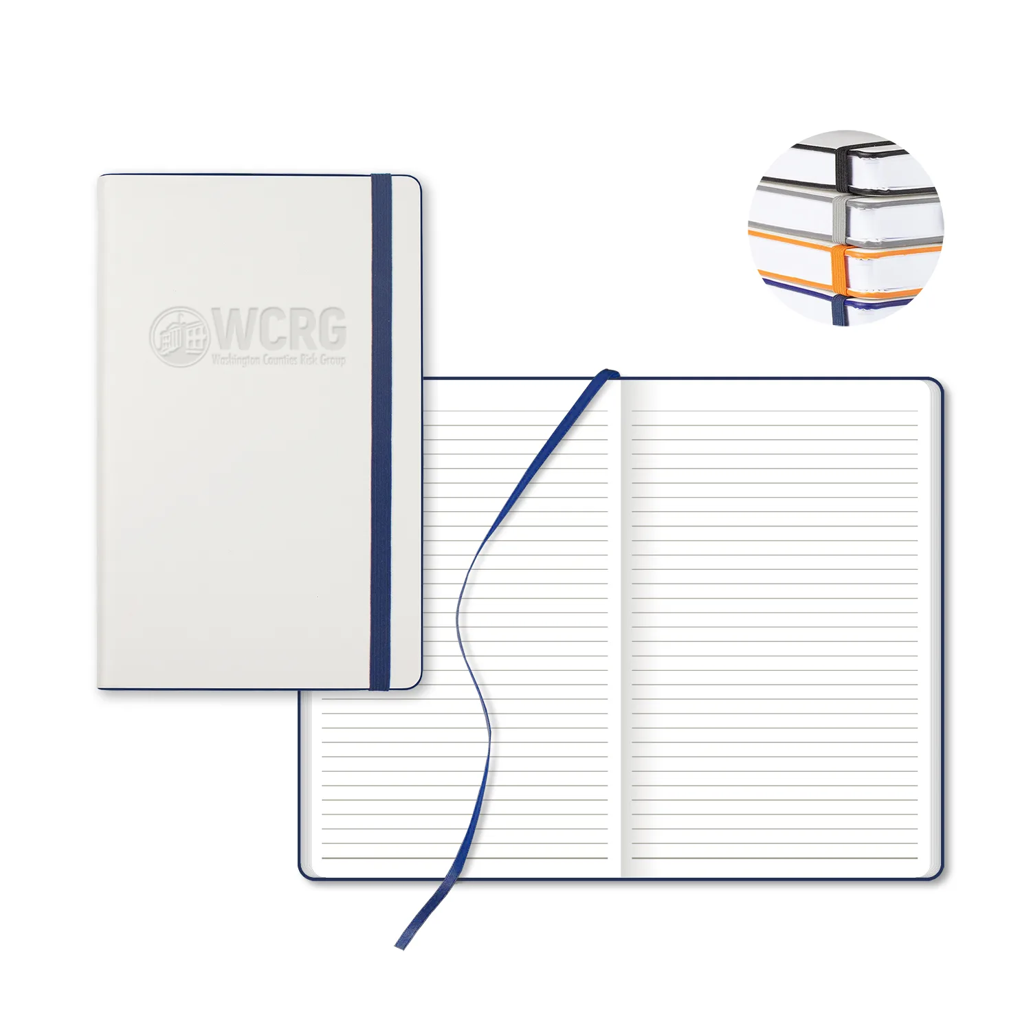 Castelli White Laser Medio Lined White Page Journal view 6