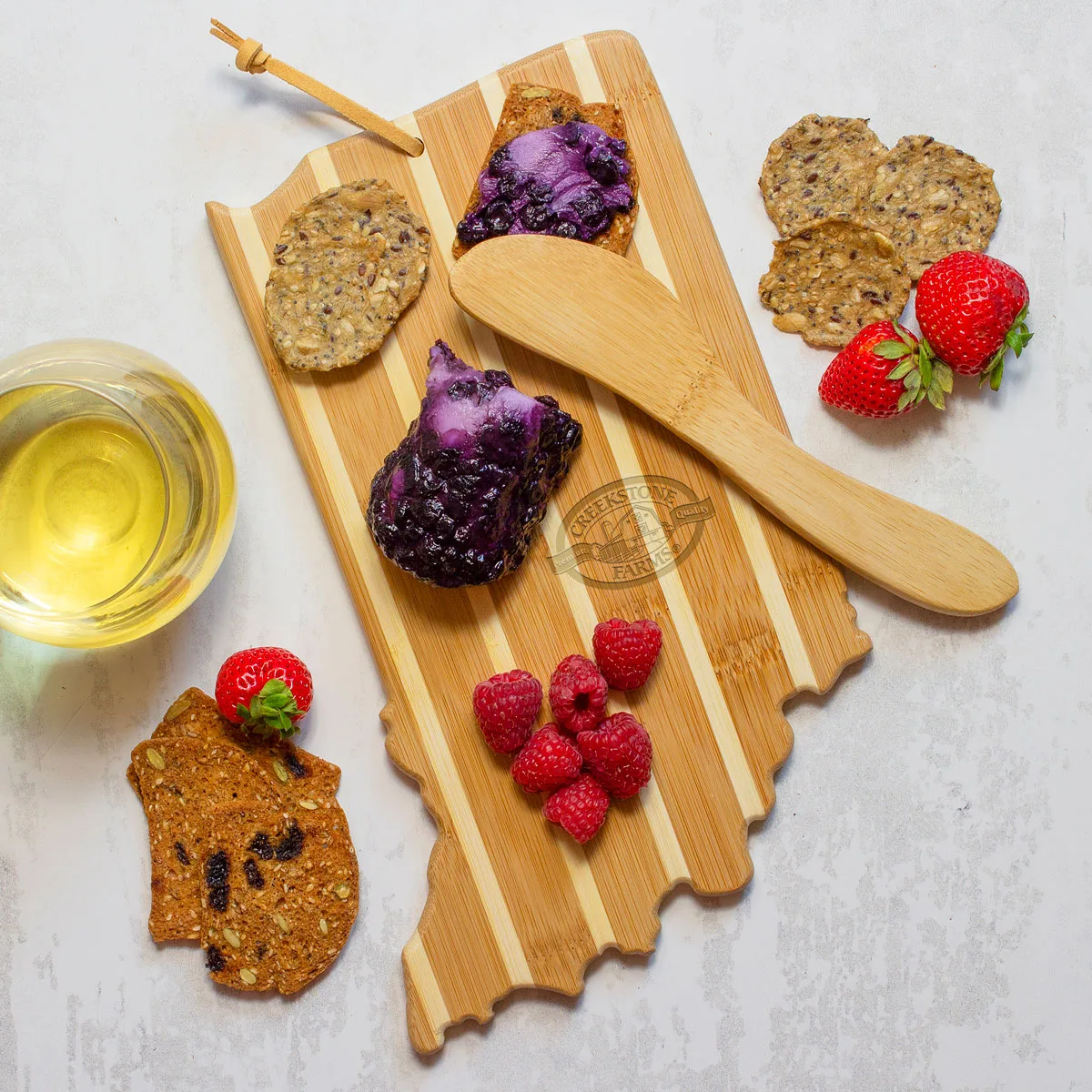 Indiana Charcuterie Board with Spreader Knife Gift Set view 4