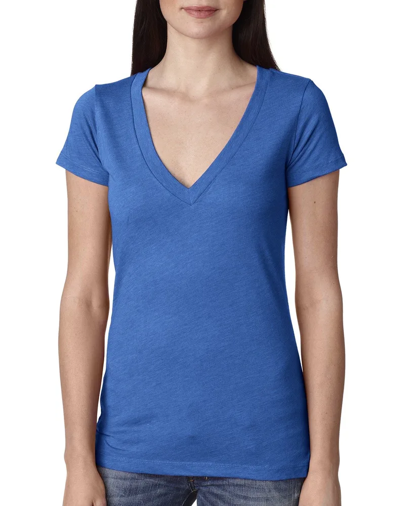 NEXT LEVEL APPAREL Ladies' Triblend Deep V view 7