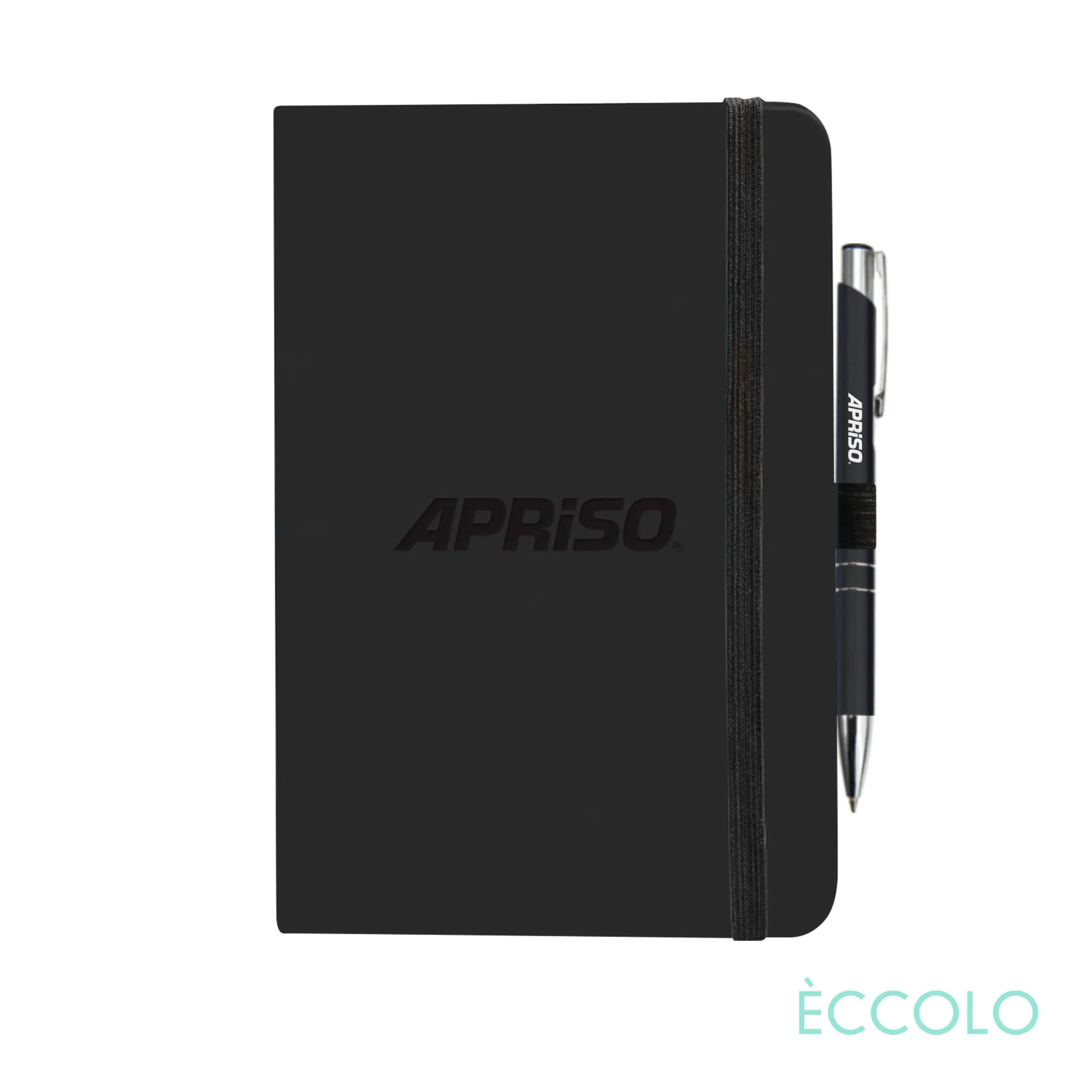 Journal & Clicker Pen, Black/Black