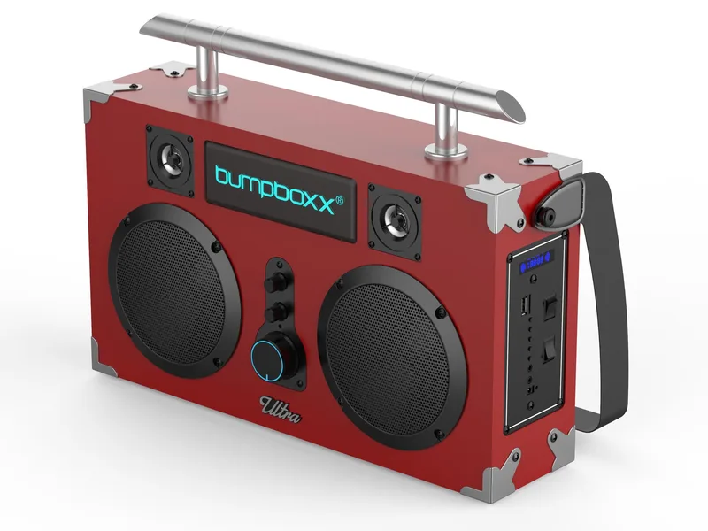 Bumpboxx Utra Bluetooth Boombox, Red