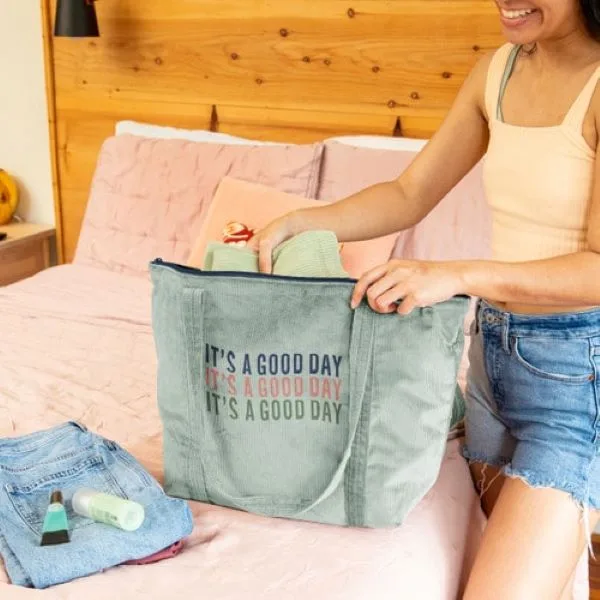 Corduroy Weekender Tote