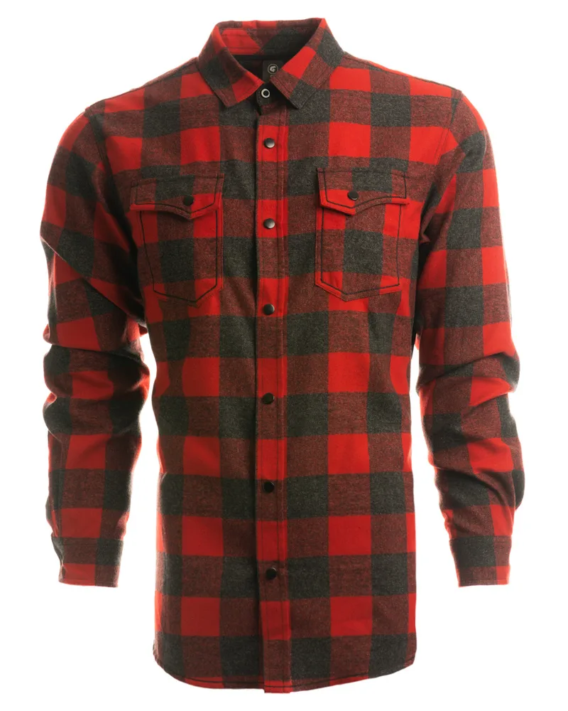 Burnside Men's Snap-Front Flannel Shirt view 5