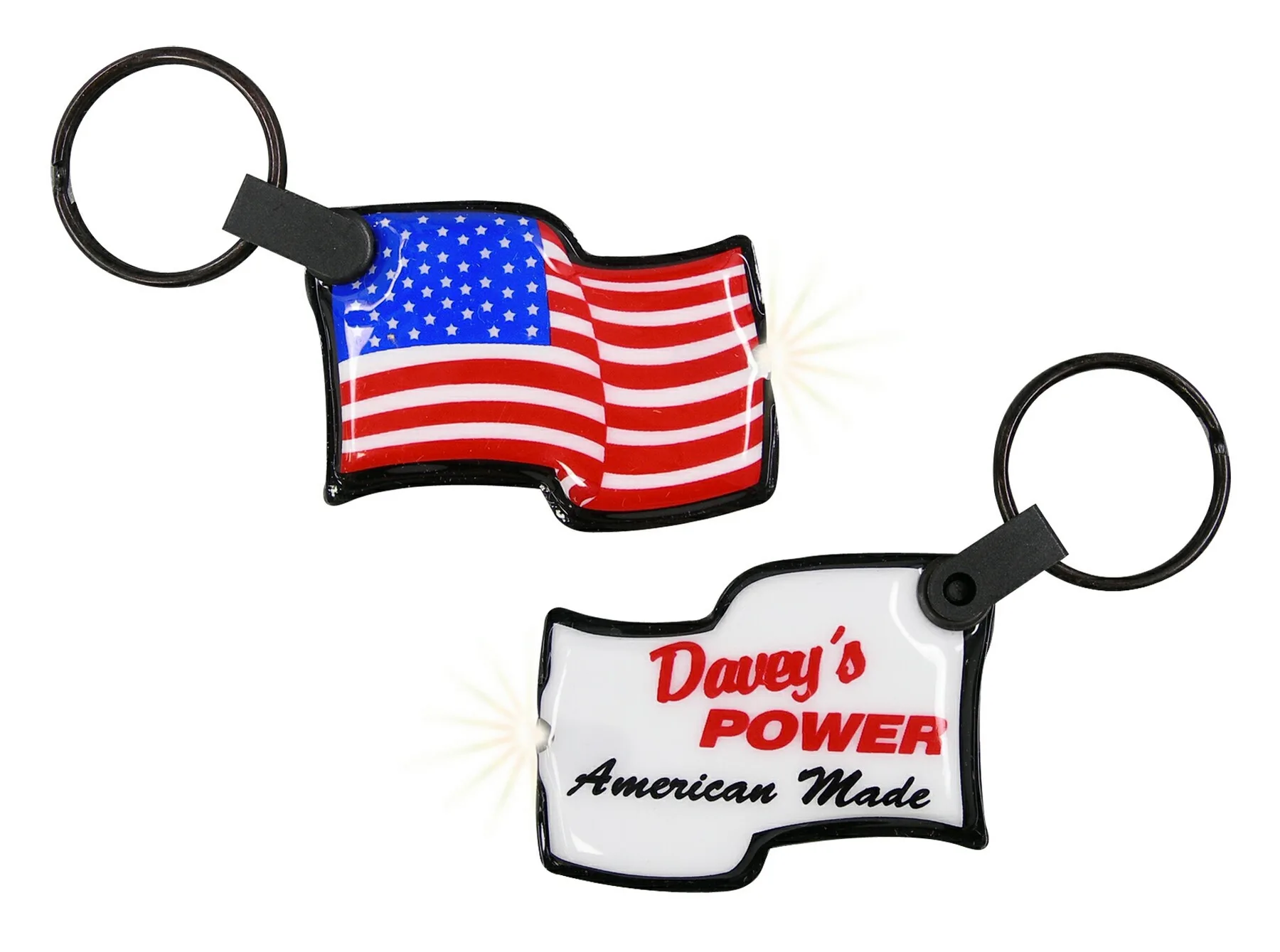 ShapeLights™ Color-A-Shape Key Ring Flashlight (Waving Flag)