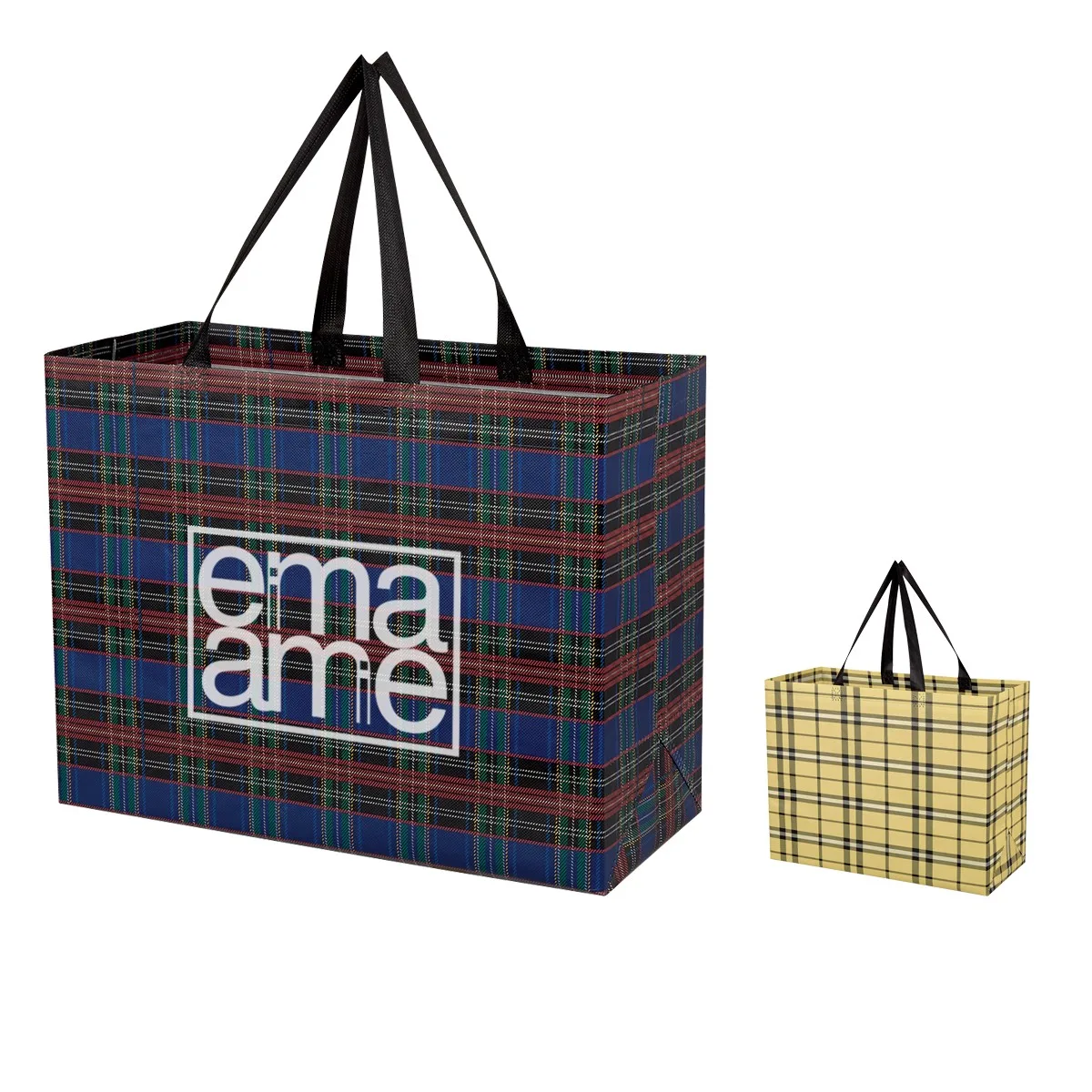 Soho Tartan Laminated Non-woven Shopper Bag view 2