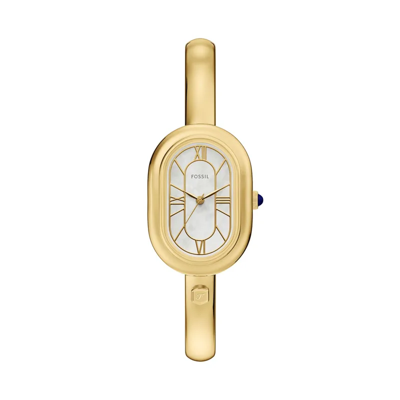 Fossil Women's Sloan Three-Hand Gold-Tone Stainless Steel Watch Bangle