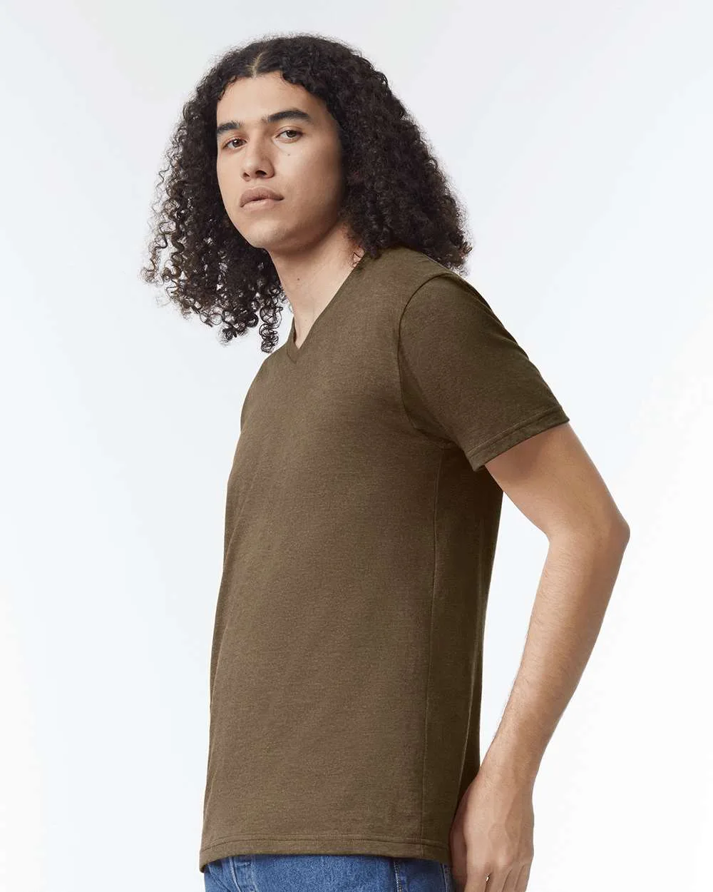 American Apparel® Unisex CVC V-Neck Tee view 5