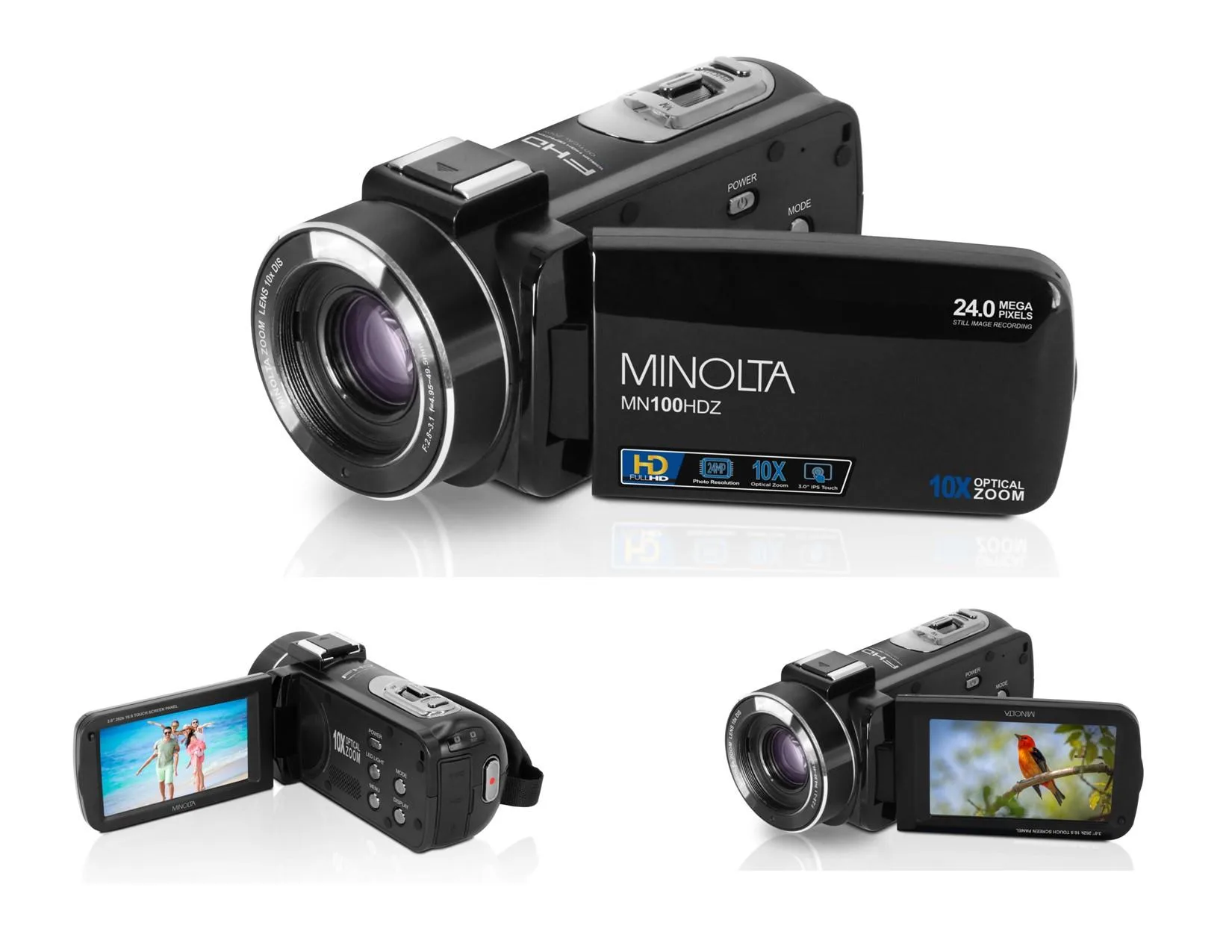 Minolta 1080P Full Hd Camcorder W/10X Optical Zoom