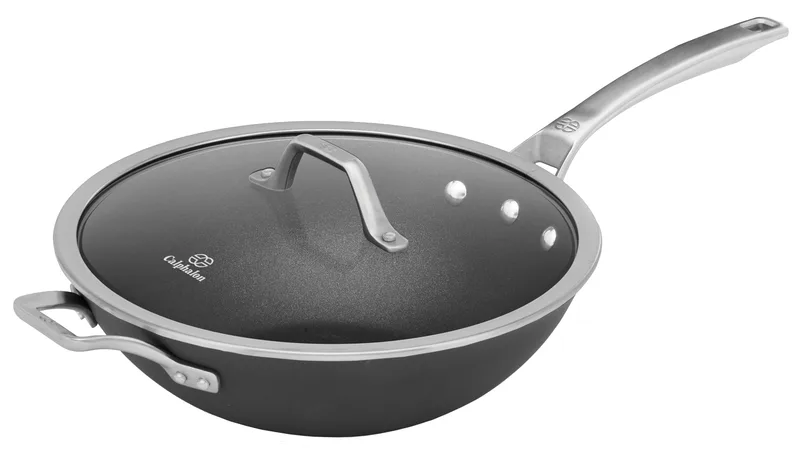 Calphalon Signature™ Nonstick 12" Flat-Bottom Wok w/Cover