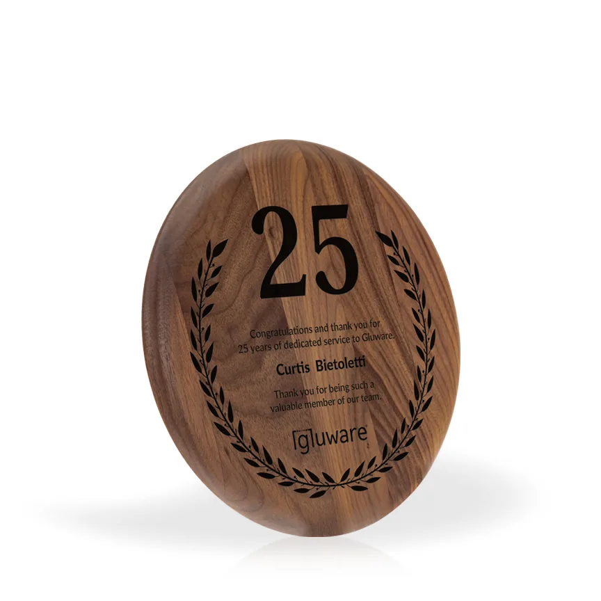 La Noix Round Wood Plaque 9.5"