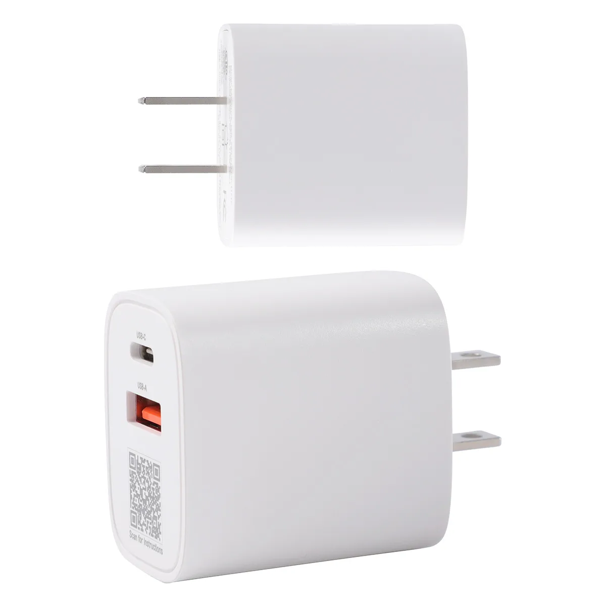 Channel 20W 2- Port PD Wall Charger with Dual Outputs view 2