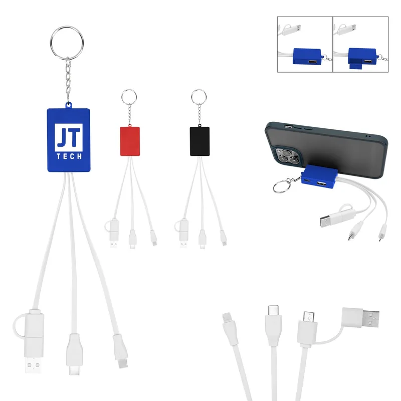 Multi-charging Cable Usb Hub Keyring view 2