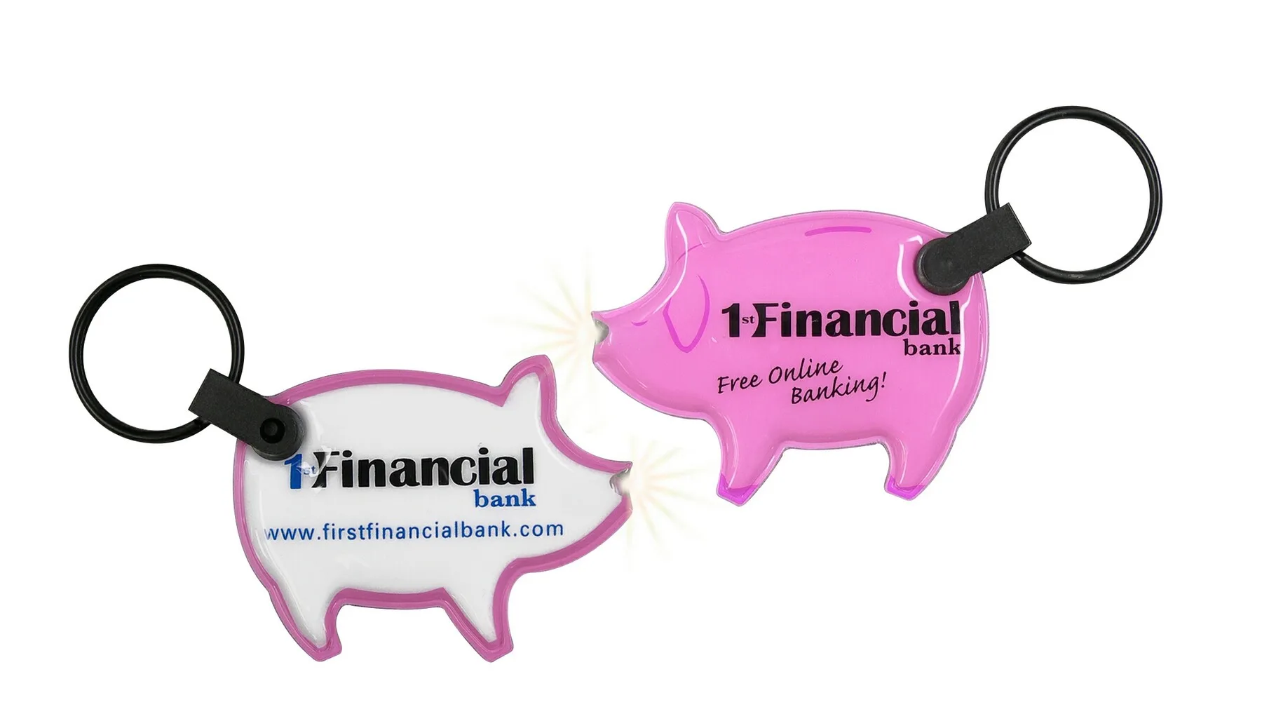 ShapeLights™ Color-A-Shape Key Ring Flashlight (Pig)