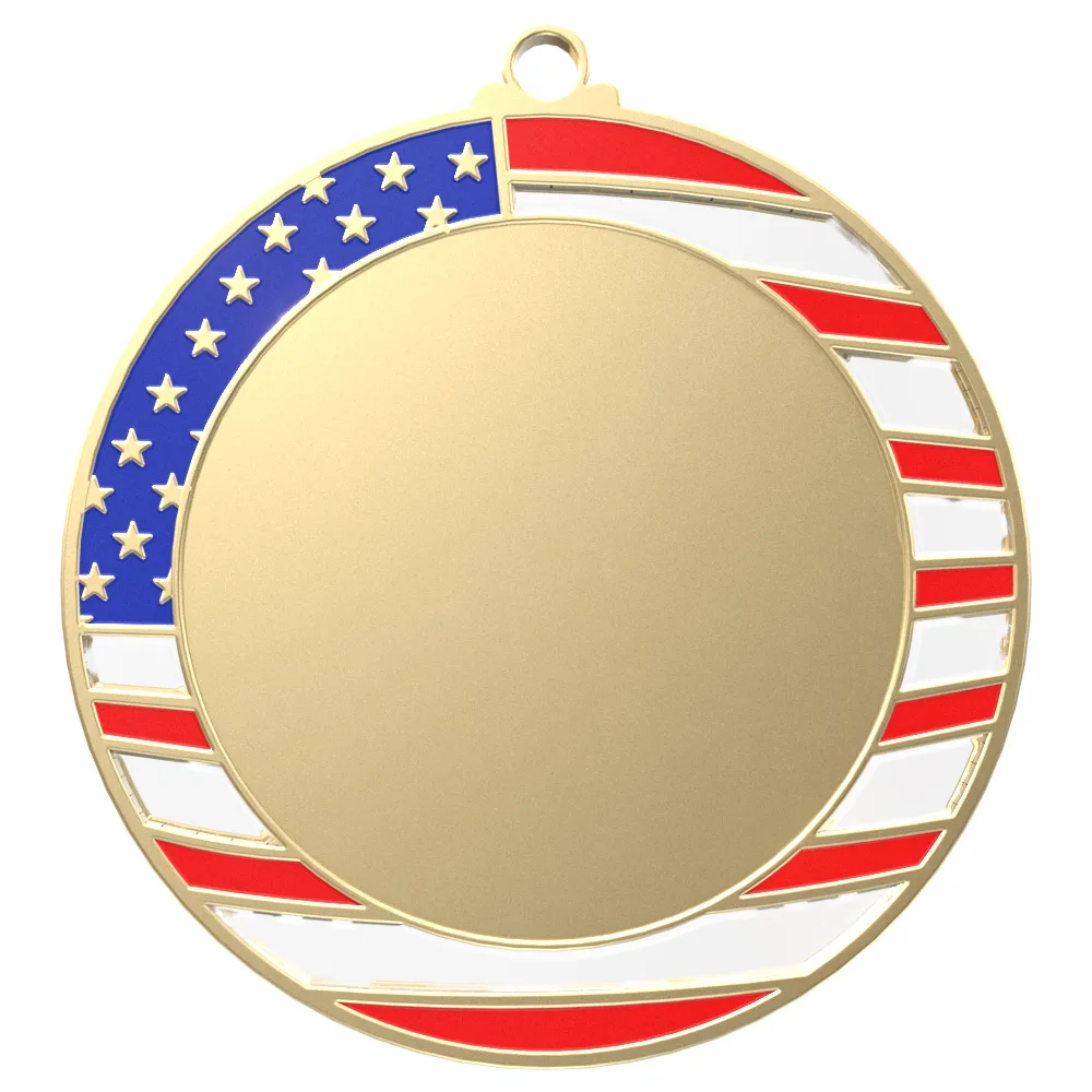 Vibraprint® Matte American Flag Insert Medallion (2-3/4") view 2