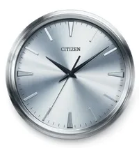 Citizen® Gallery Circular Brushed Silver-Tone Wall Clock