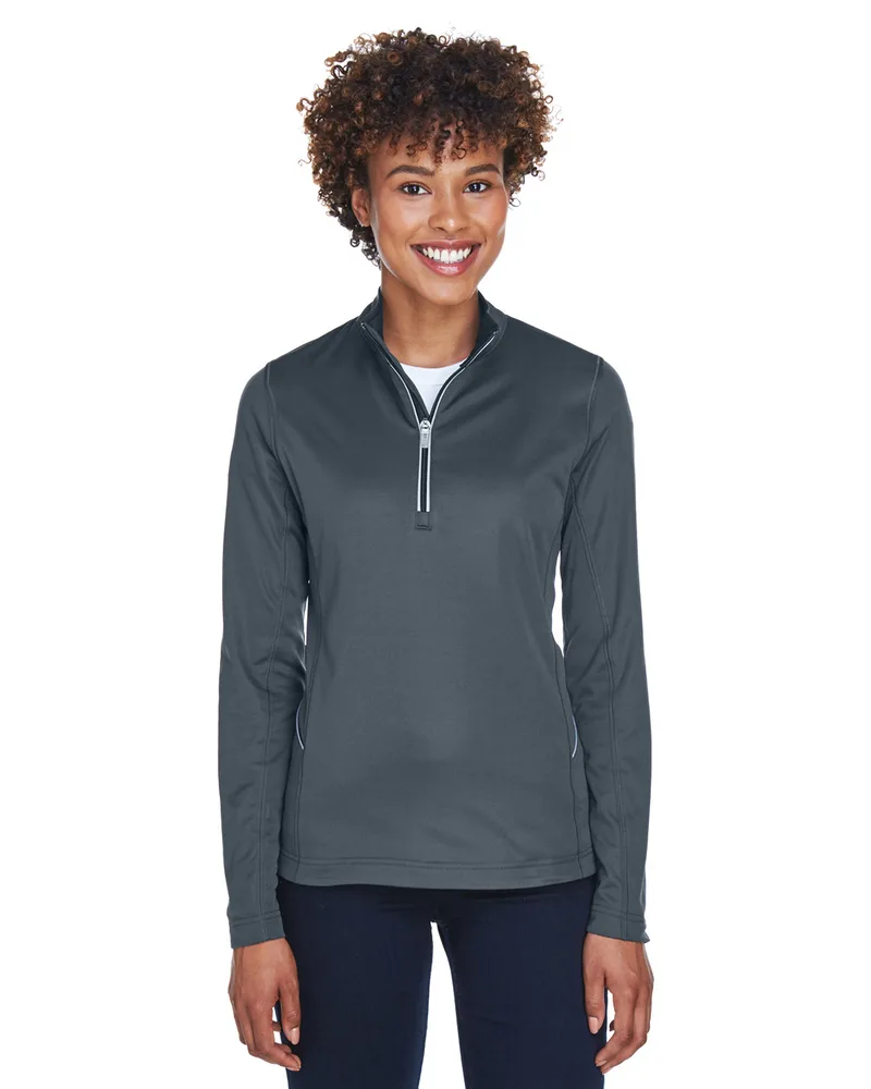 ULTRACLUB Ladies' Cool & Dry Sport Quarter-Zip Pullover view 2