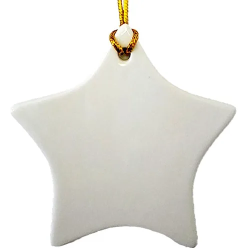 3" Ceramic Ornament - Star view 2