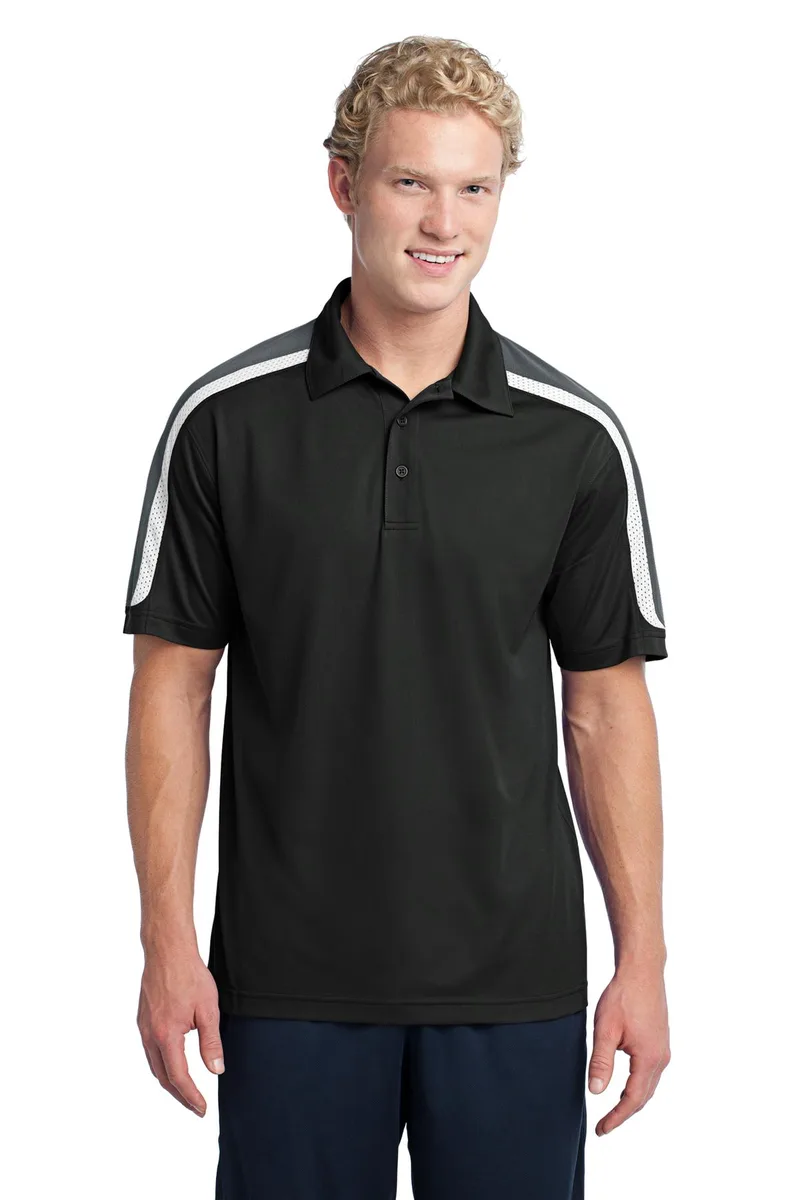 Sport-Tek® Tricolor Shoulder Micropique Sport-Wick® Polo.
