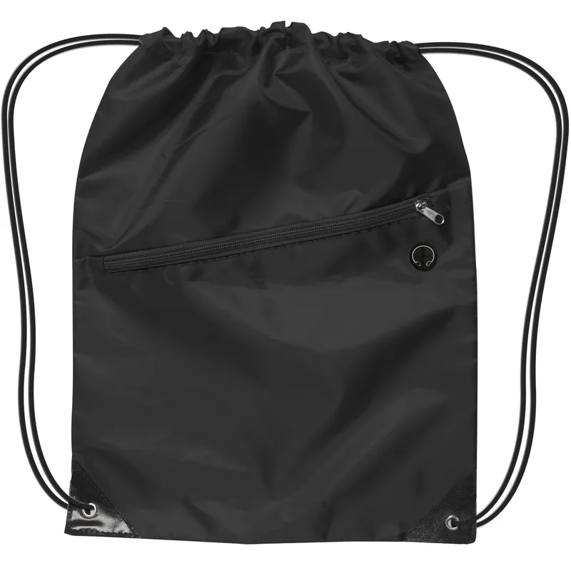 Drawstring Backpack w/ Zipper view 3