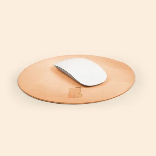 Round Leather Mousepad view 2