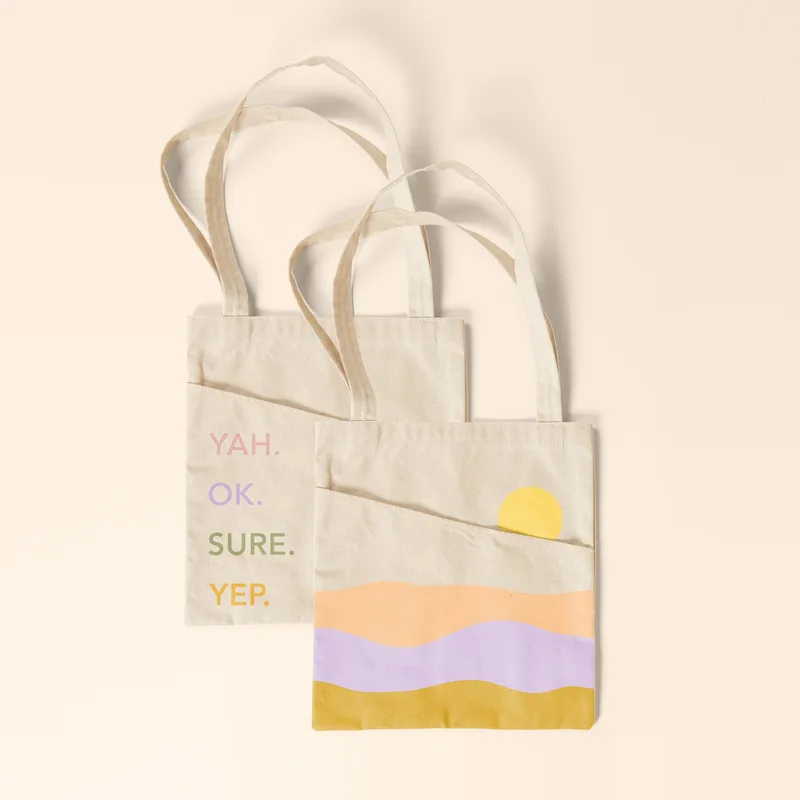 Continued Main Squeeze Peek-a-Boo Tote (Natural Canvas)