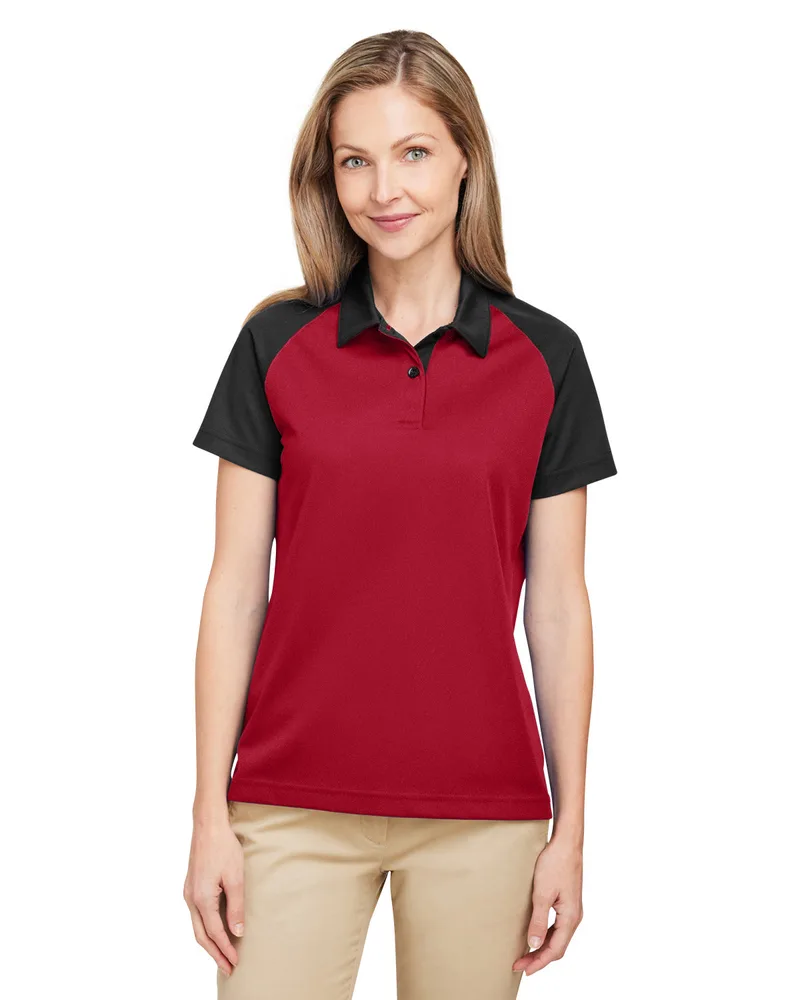 Team 365 Women's Command Snag-Protection Colorblock Polo Shirt view 3