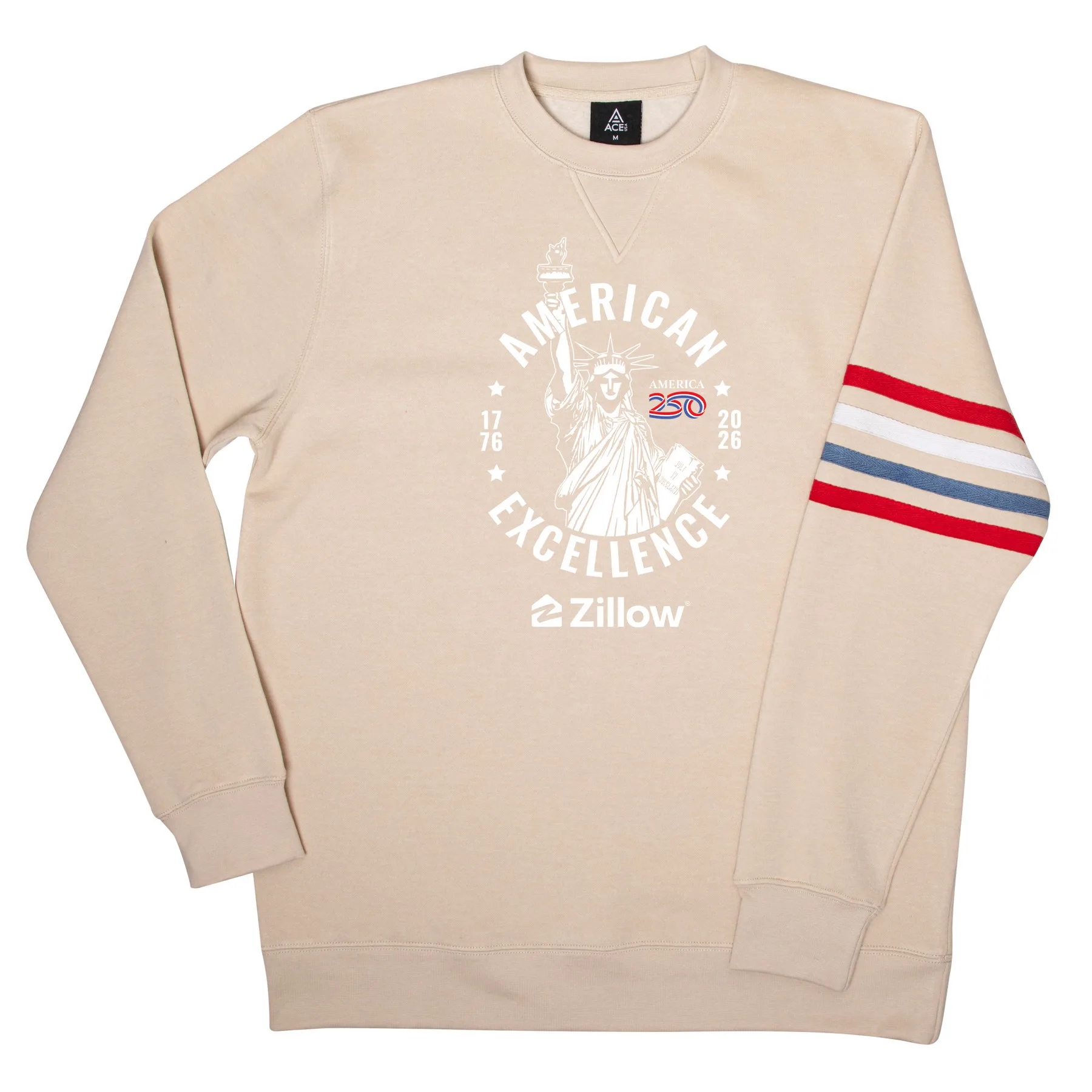 America 250 - ACE Striped Ringer Crew Fleece view 4