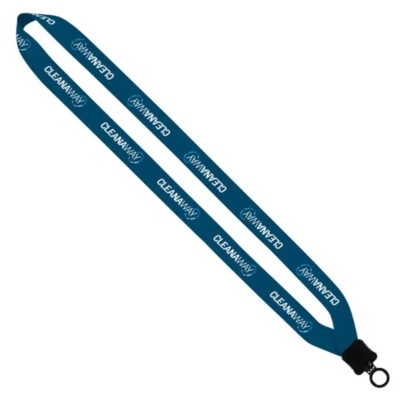3/4" rPET Dye-Sublimated Lanyard with Plastic Clamshell and O-Ring view 2