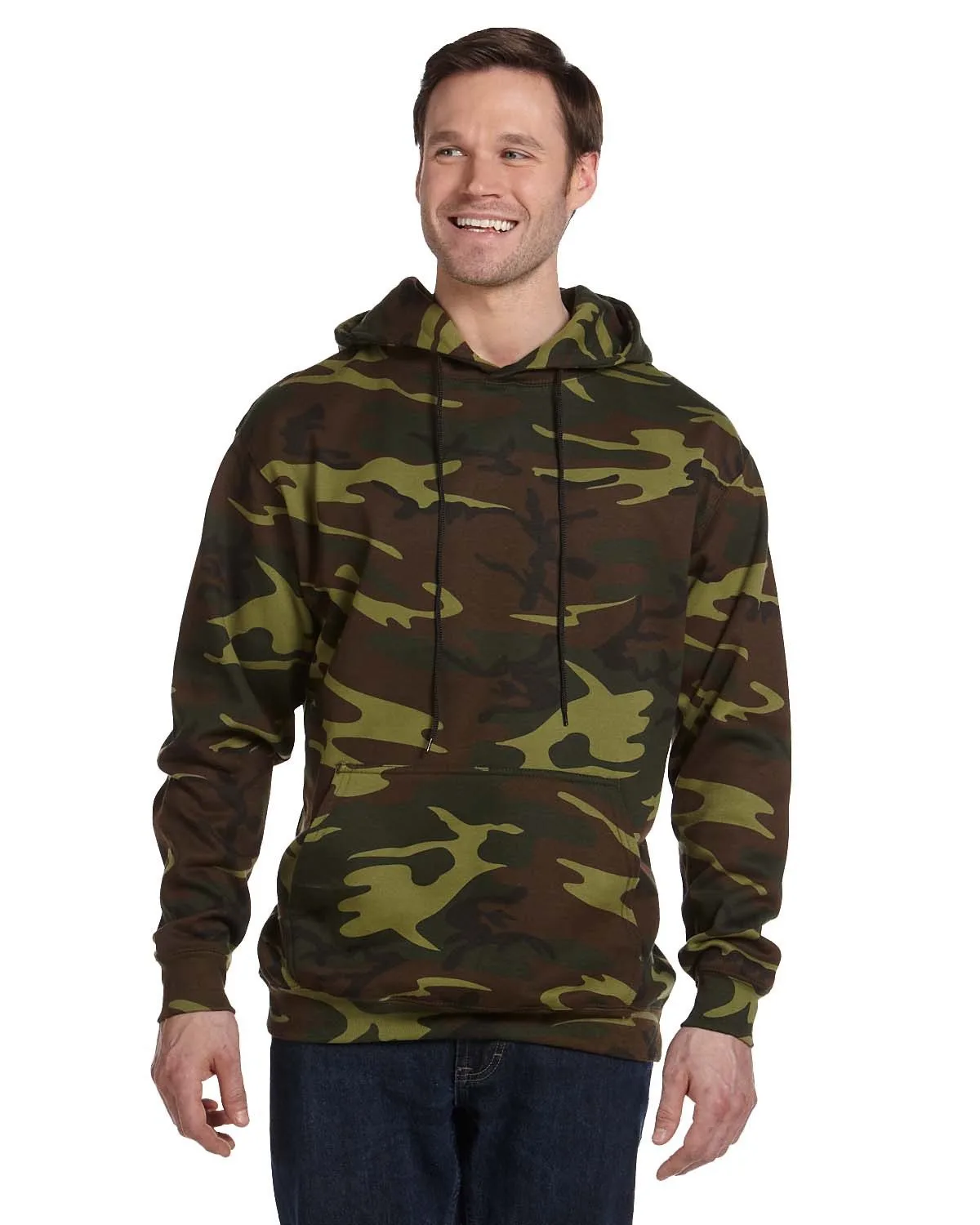 CODE V Unisex Camo Pullover Hoodie