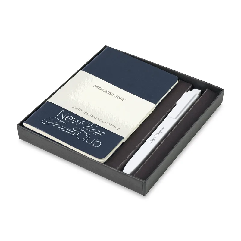Moleskine® Pocket Cahier and GO Pen Gift Set - Sapphire Blue