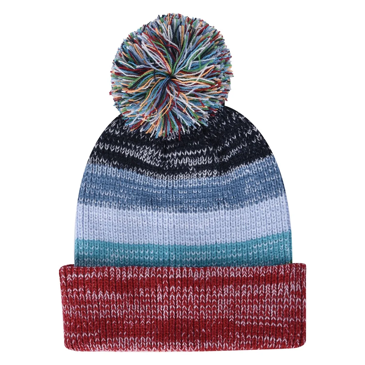 Aura Pom Beanie With Cuff view 3