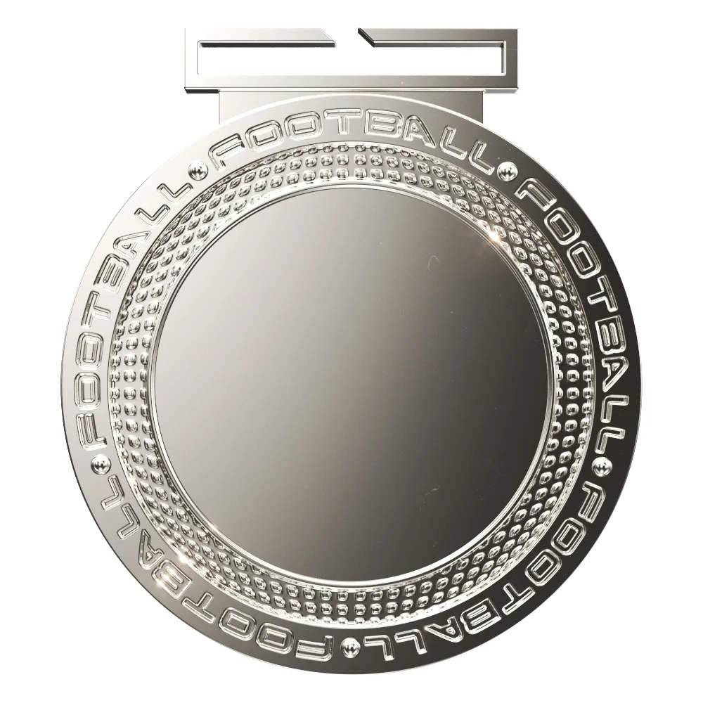 Dual Plated Football Medallions 3" view 2