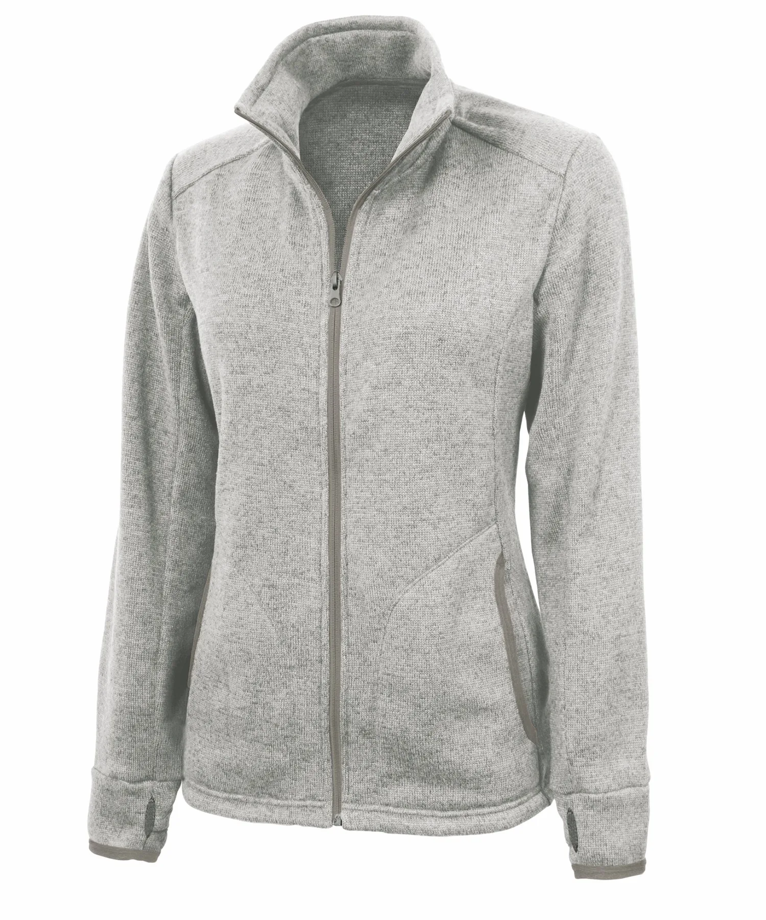 Women's Heathered Fleece Jacket view 2