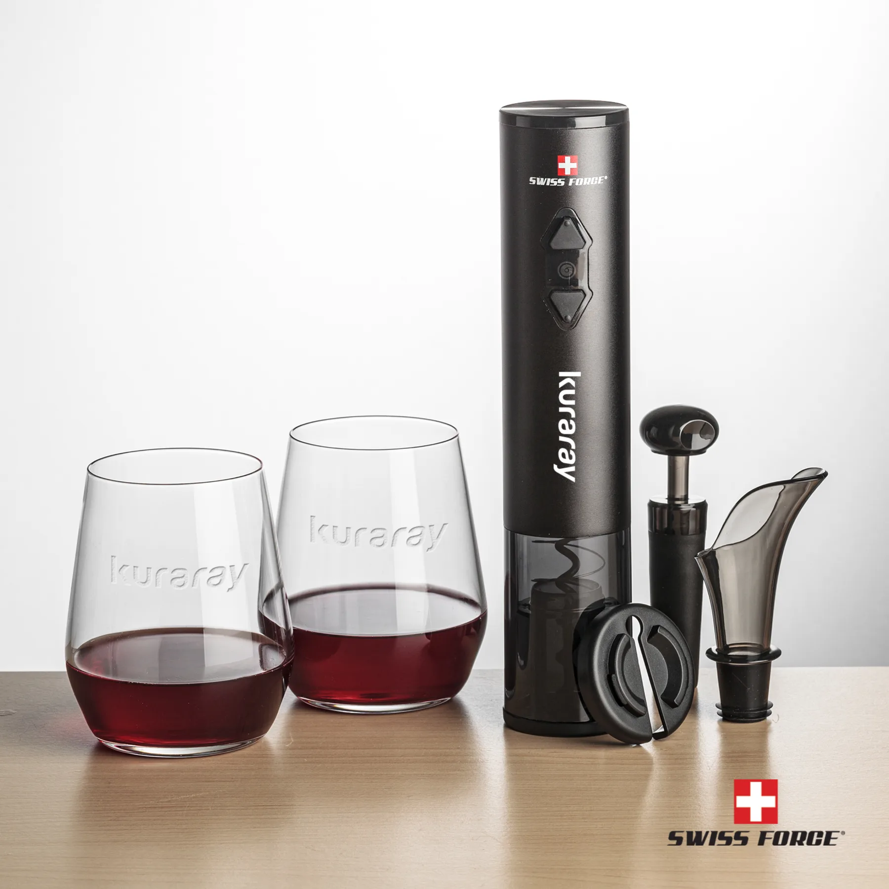 Wine Opener Stemless Set, Opener & Germain, Opener & 2 Stemless