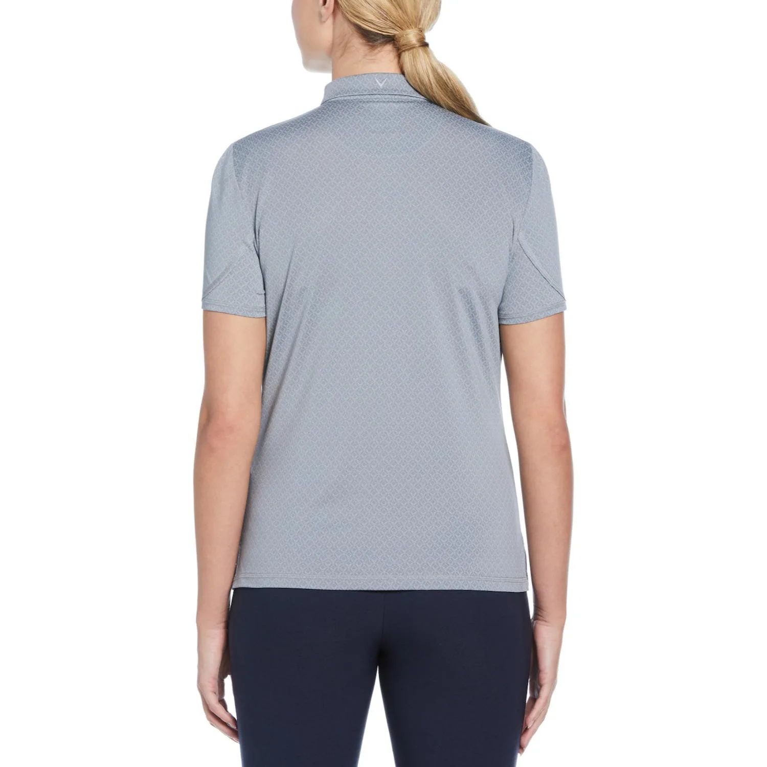 Callaway® All Over Stitched Moisture Wicking Women's Chev Polo Shirt with Custom Logo view 4