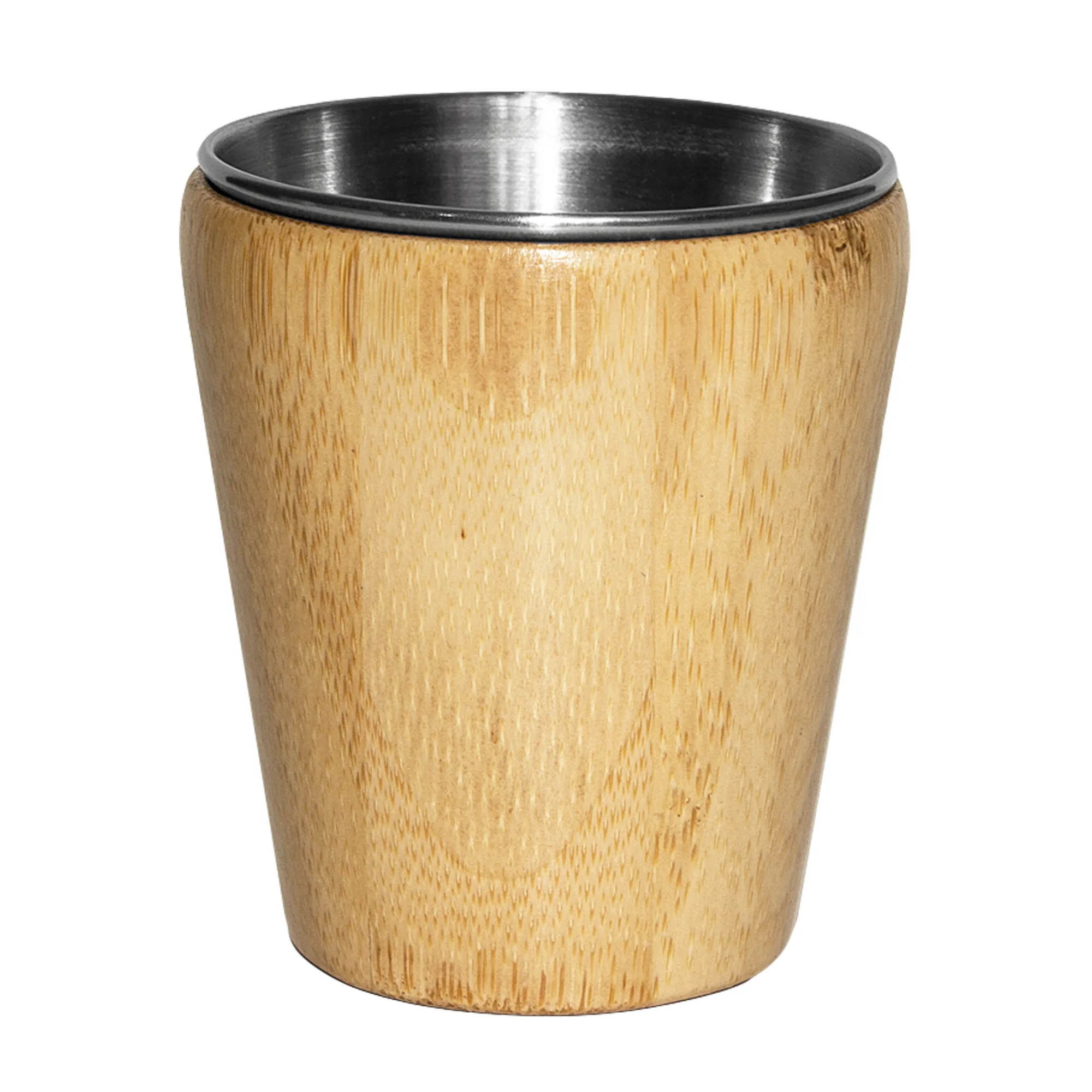 Bamboo Shot Glass w/Stainless Steel Interior view 2