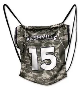 Jersey Mesh Drawstring Backpack view 2
