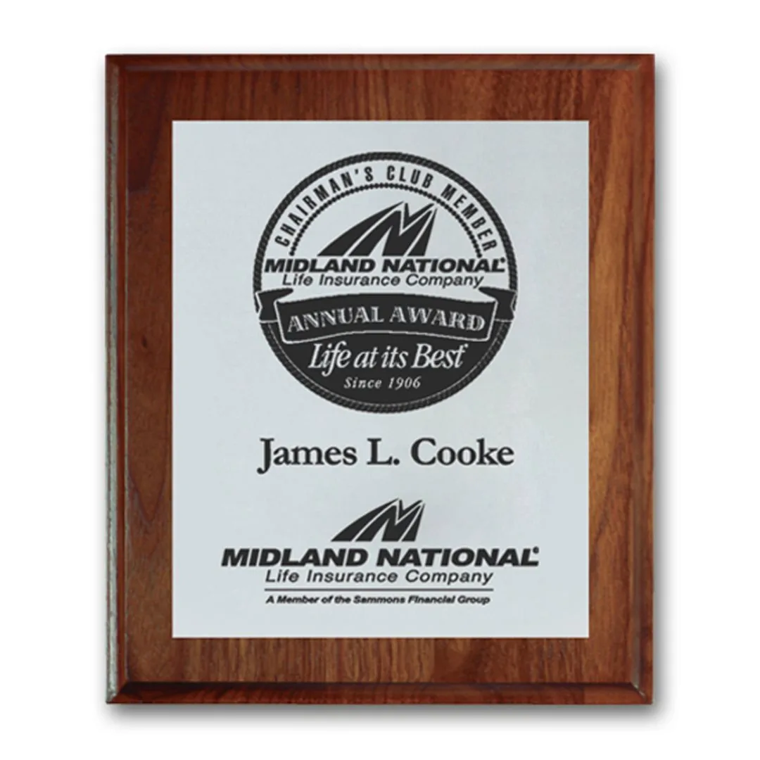 Screenprint Aluminum - Walnut/Cove Edge