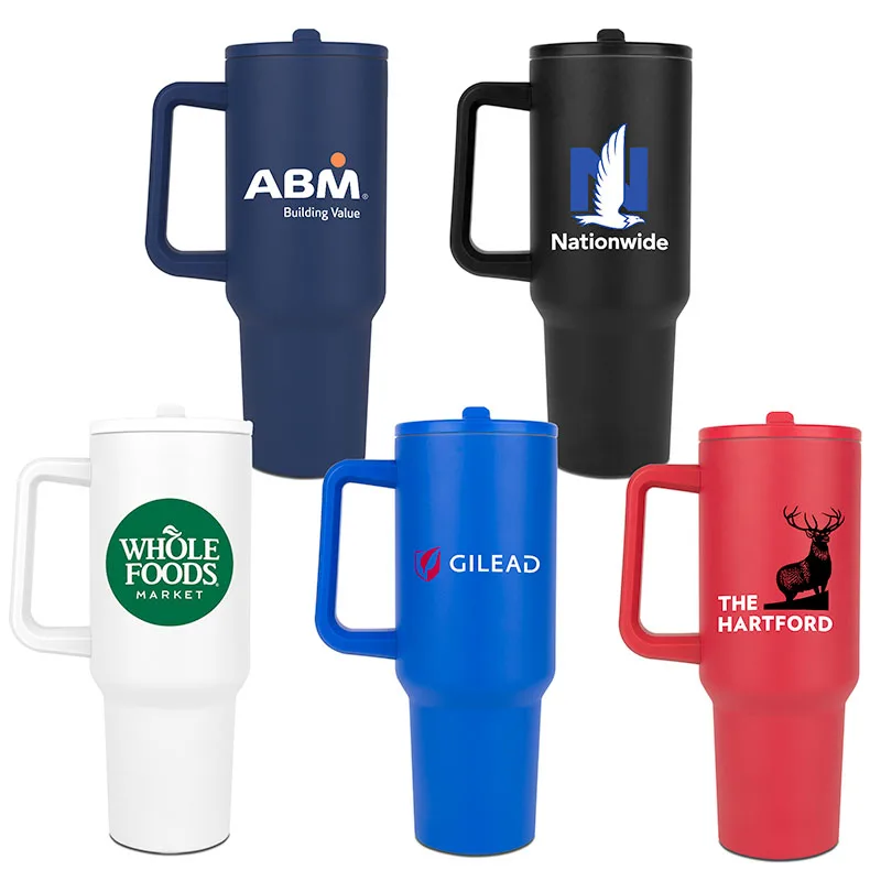 40 Oz. Hydravault FlipStraw Tumbler w/Handle
