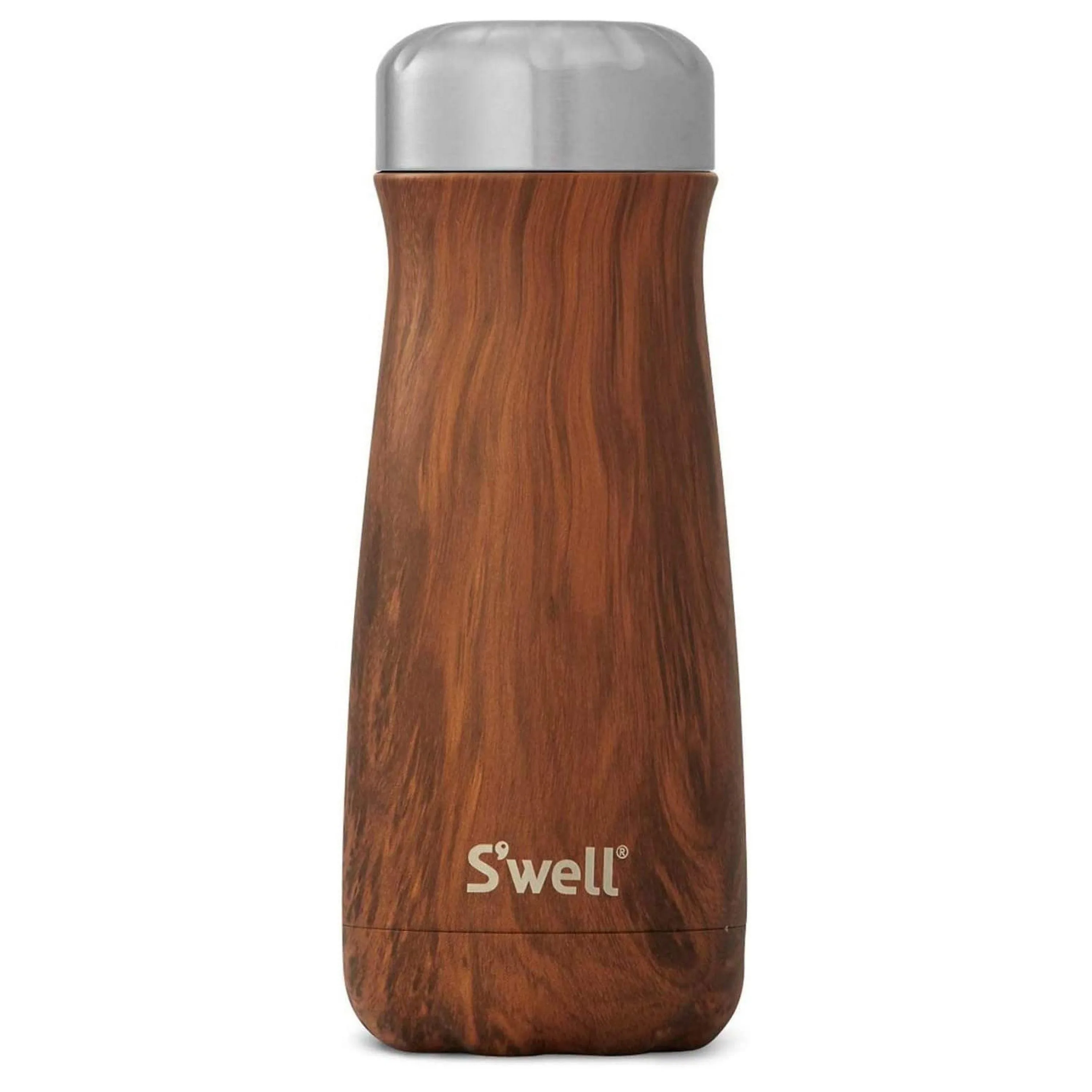 S well 20 Oz. Stainless Steel Teakwood Traveler Bottle