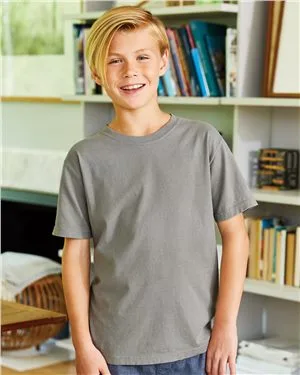 ComfortWash by Hanes® Garment Dyed Youth Short Sleeve T-Shirt view 2