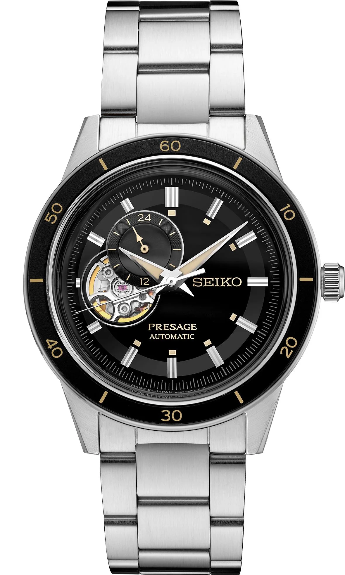 Seiko Watch Presage Style '60S Collection - Silver/Black