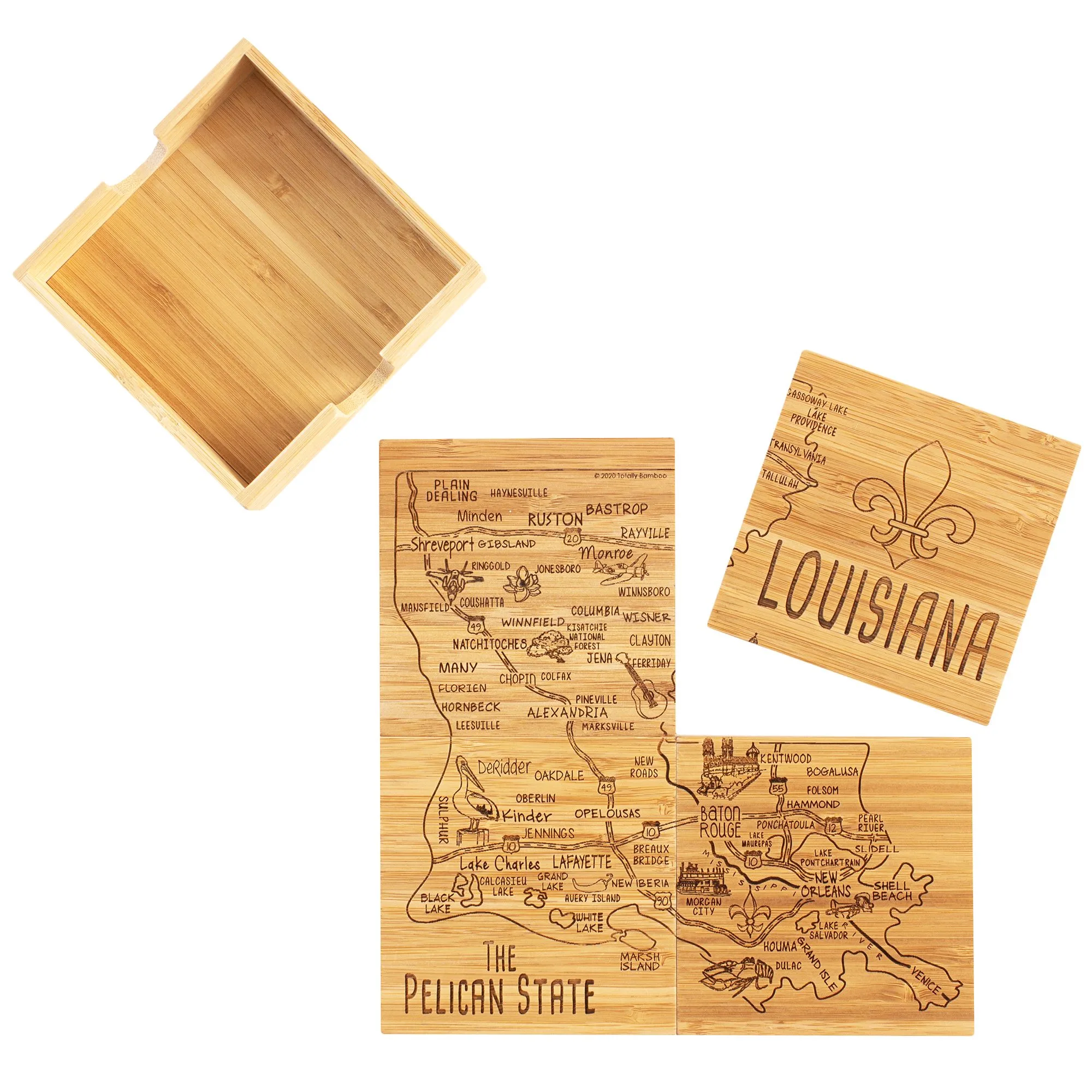 Louisiana Puzzle Coaster Set view 7
