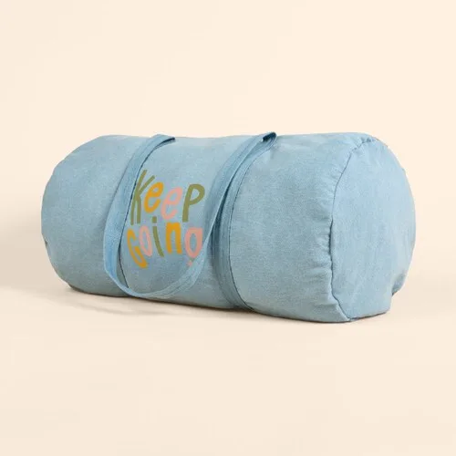 French Wash Denim Blue Logo Side