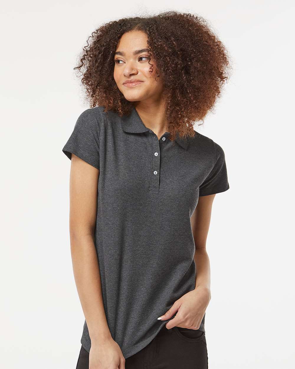 Tultex® Women's 50/50 Sport Polo Shirt view 2