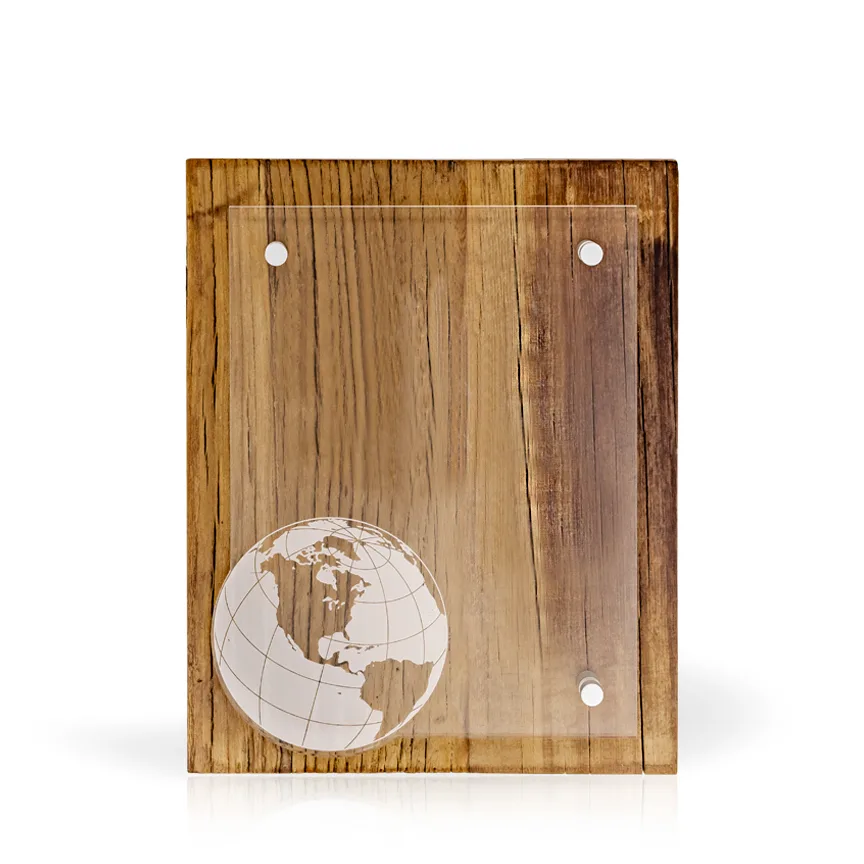 Globe Rustica Reclaimed Wood Award, 8"x10" view 2