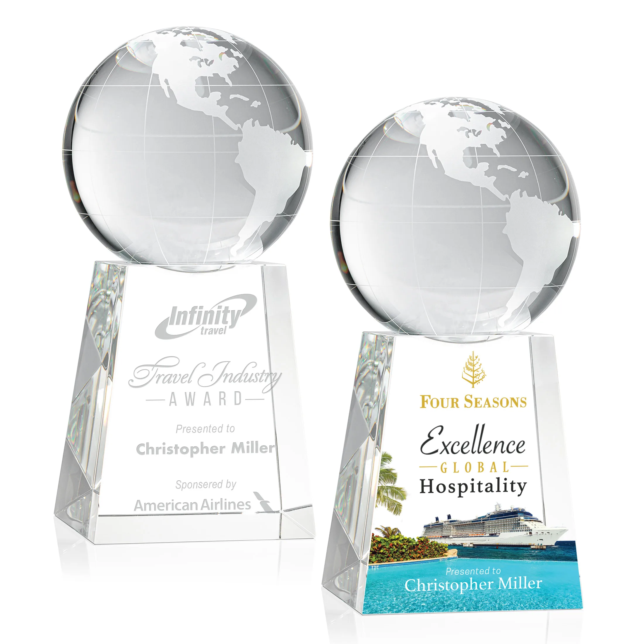 Globe on Tall Base Award