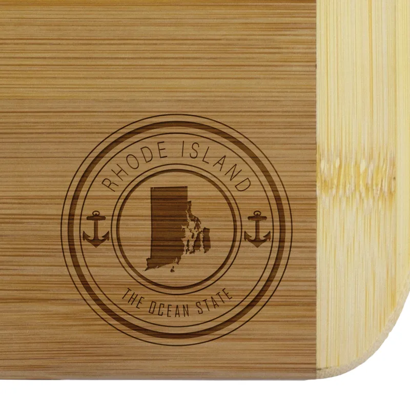 Rhode Island State Stamp 2-Tone 11" Cutting Board view 2