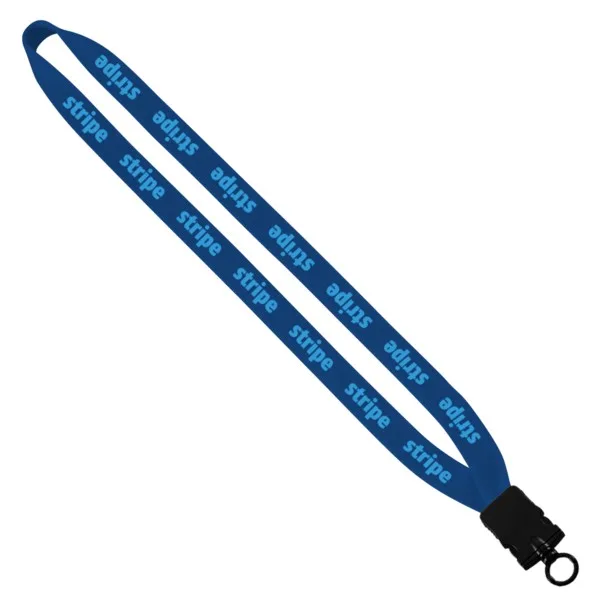3/4" Cotton Lanyard with Plastic Snap-Buckle Release & O-Ring view 2