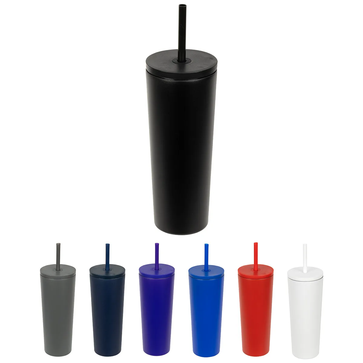 Bradford 24 oz Vacuum Insulated Stainless Steel Tumbler with Straw view 2